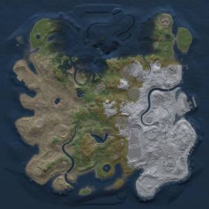 Thumbnail Rust Map: Procedural Map, Size: 4000, Seed: 436605065, 15 Monuments