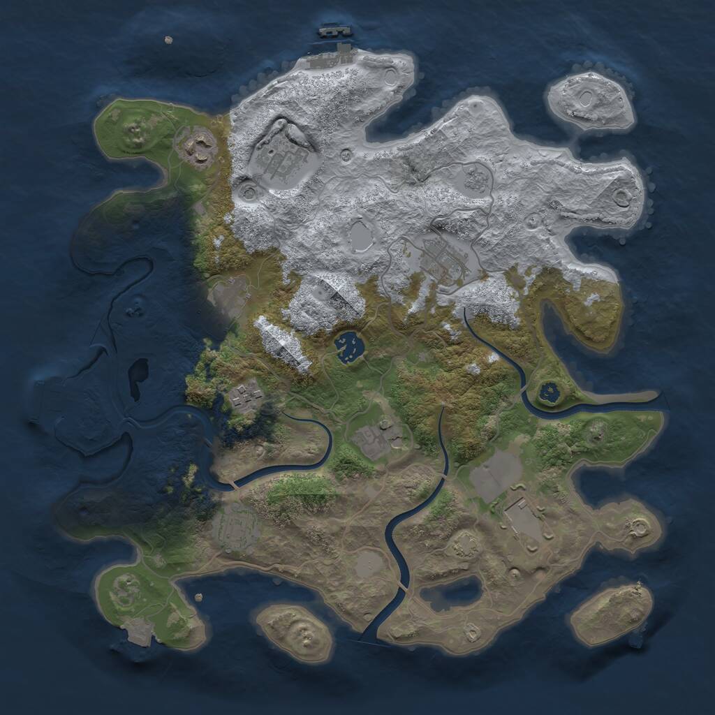 Rust Map: Procedural Map, Size: 3600, Seed: 6032026, 15 Monuments