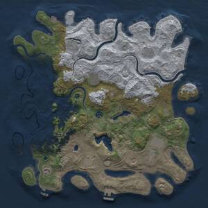 Thumbnail Rust Map: Procedural Map, Size: 4250, Seed: 1111936629, 16 Monuments