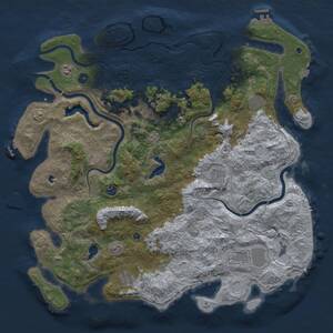 Thumbnail Rust Map: Procedural Map, Size: 4800, Seed: 238484041, 15 Monuments