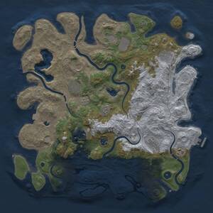 Thumbnail Rust Map: Procedural Map, Size: 4250, Seed: 316974875, 14 Monuments