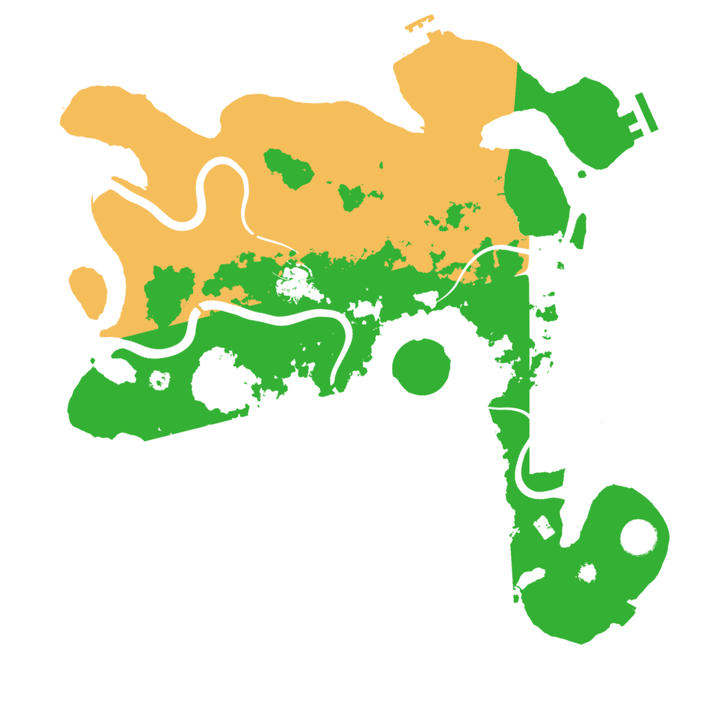 Biome Rust Map: Procedural Map, Size: 3500, Seed: 35553