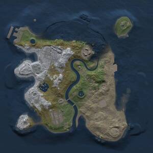 Thumbnail Rust Map: Procedural Map, Size: 2500, Seed: 979843661, 10 Monuments