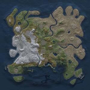 Thumbnail Rust Map: Procedural Map, Size: 4250, Seed: 515435438, 16 Monuments