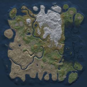 Thumbnail Rust Map: Procedural Map, Size: 4800, Seed: 938659829, 17 Monuments