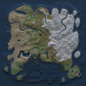 Thumbnail Rust Map: Procedural Map, Size: 4250, Seed: 893304880, 16 Monuments