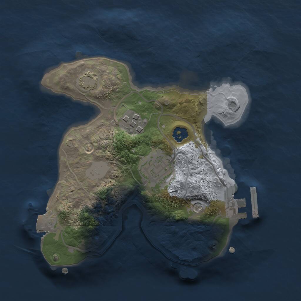 Rust Map: Procedural Map, Size: 2000, Seed: 107047308, 6 Monuments
