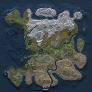 Thumbnail Rust Map: Procedural Map, Size: 3500, Seed: 412585056, 15 Monuments