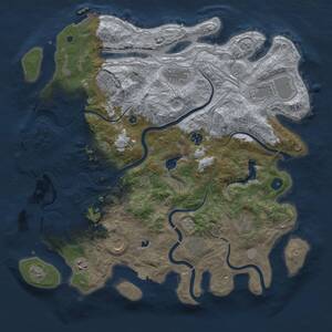 Thumbnail Rust Map: Procedural Map, Size: 4250, Seed: 250259101, 15 Monuments