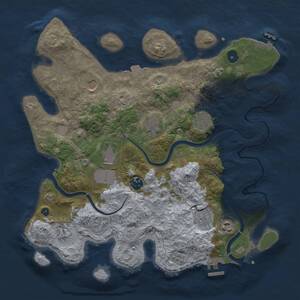 Thumbnail Rust Map: Procedural Map, Size: 3750, Seed: 2045406039, 15 Monuments
