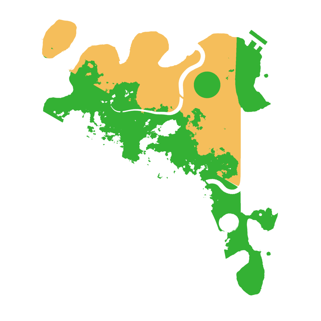 Biome Rust Map: Procedural Map, Size: 3200, Seed: 67543223