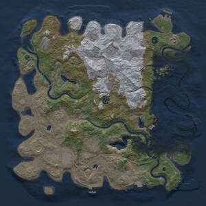 Thumbnail Rust Map: Procedural Map, Size: 4500, Seed: 1754749034, 17 Monuments
