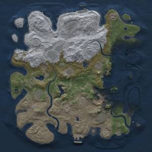 Thumbnail Rust Map: Procedural Map, Size: 4000, Seed: 977974252, 16 Monuments
