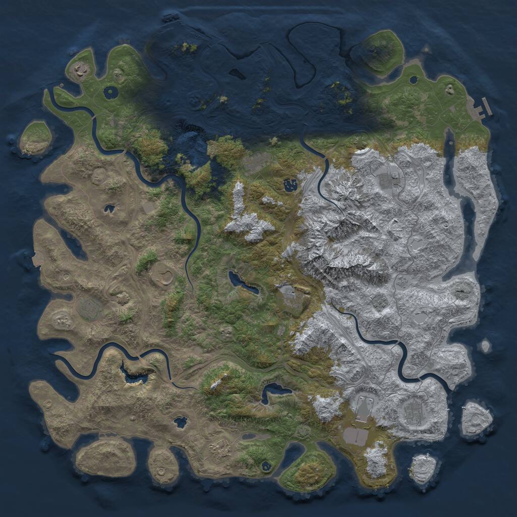 Rust Map: Procedural Map, Size: 5500, Seed: 20260305, 17 Monuments