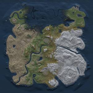 Thumbnail Rust Map: Procedural Map, Size: 4300, Seed: 867545, 16 Monuments