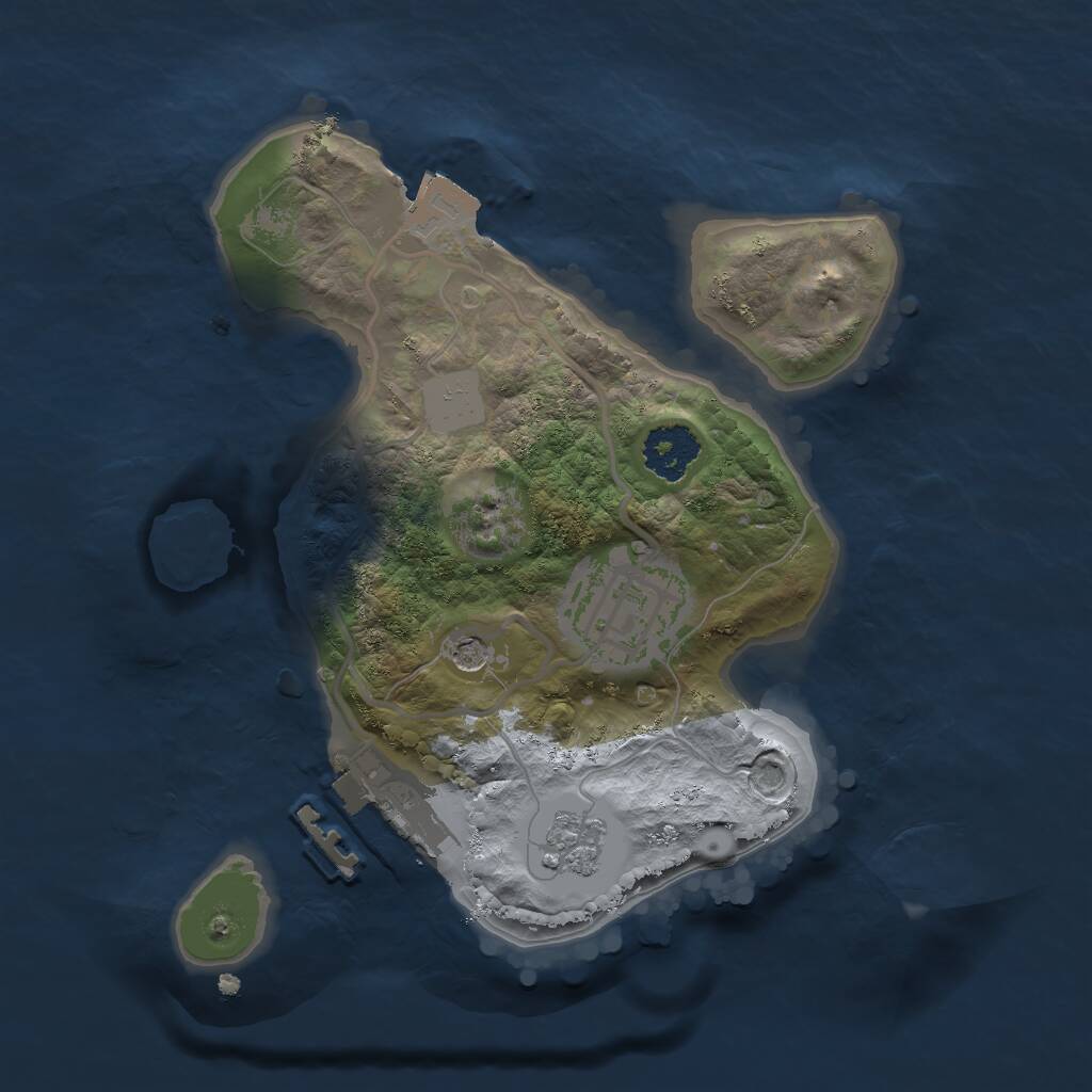 Rust Map: Procedural Map, Size: 2000, Seed: 395830137, 5 Monuments