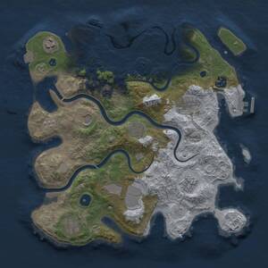 Thumbnail Rust Map: Procedural Map, Size: 3500, Seed: 867740661, 15 Monuments