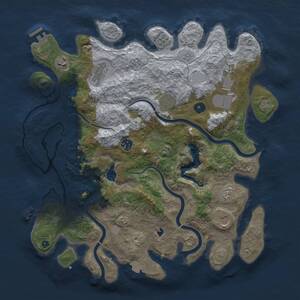 Thumbnail Rust Map: Procedural Map, Size: 4050, Seed: 1912214724, 13 Monuments