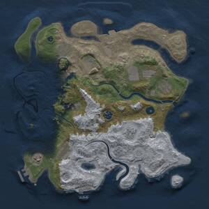 Thumbnail Rust Map: Procedural Map, Size: 3700, Seed: 1659678765, 15 Monuments