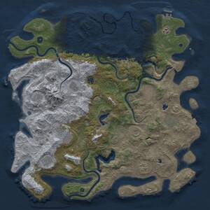 Thumbnail Rust Map: Procedural Map, Size: 5000, Seed: 818906964, 17 Monuments