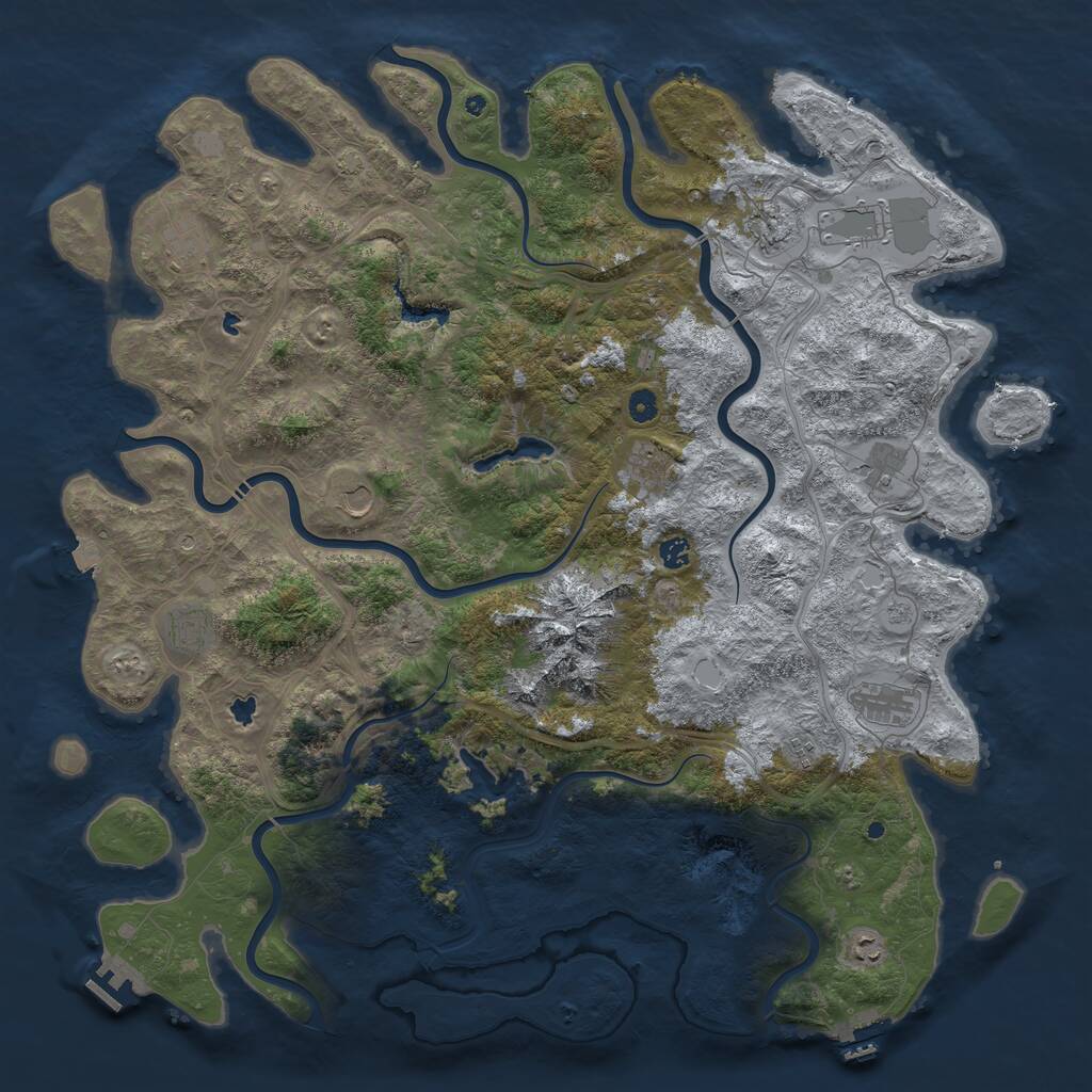 Rust Map: Procedural Map, Size: 5200, Seed: 20589626, 17 Monuments