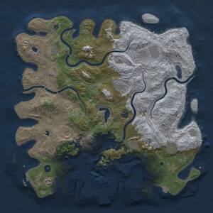 Thumbnail Rust Map: Procedural Map, Size: 4500, Seed: 1209162738, 15 Monuments