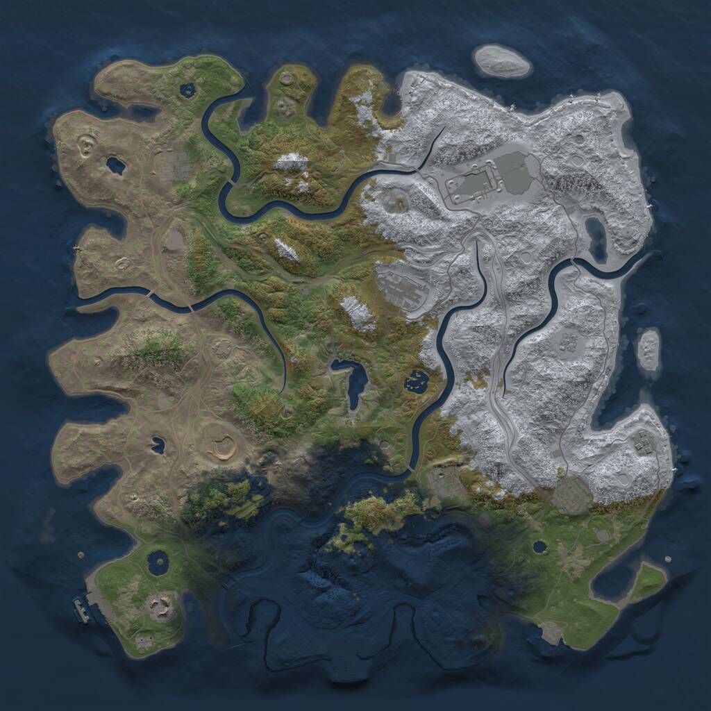 Rust Map: Procedural Map, Size: 4500, Seed: 1209162738, 15 Monuments