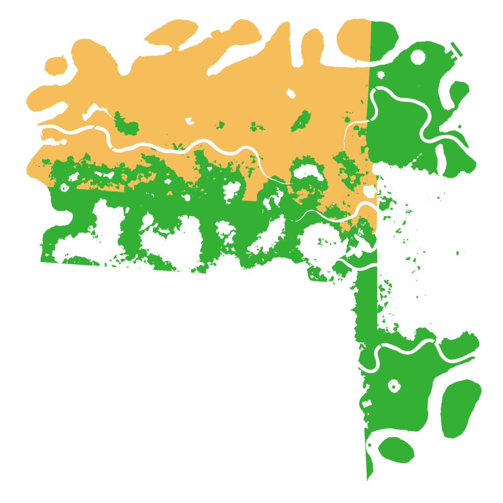 Biome Rust Map: Procedural Map, Size: 6000, Seed: 158429007