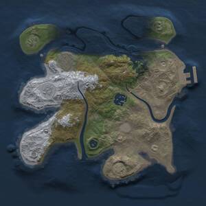 Thumbnail Rust Map: Procedural Map, Size: 2500, Seed: 1438582251, 7 Monuments