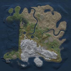 Thumbnail Rust Map: Procedural Map, Size: 3750, Seed: 227642701, 15 Monuments