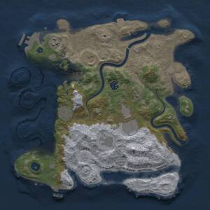 Thumbnail Rust Map: Procedural Map, Size: 3500, Seed: 790938699, 14 Monuments