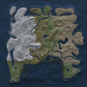 Thumbnail Rust Map: Procedural Map, Size: 4000, Seed: 920174638, 13 Monuments