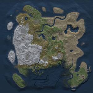 Thumbnail Rust Map: Procedural Map, Size: 4000, Seed: 92377, 14 Monuments