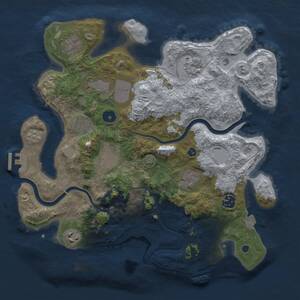 Thumbnail Rust Map: Procedural Map, Size: 3500, Seed: 1561473936, 15 Monuments