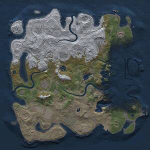 Thumbnail Rust Map: Procedural Map, Size: 4000, Seed: 1977904999, 16 Monuments