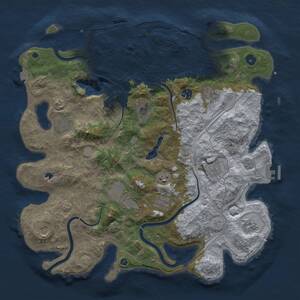 Thumbnail Rust Map: Procedural Map, Size: 4250, Seed: 2076043328, 17 Monuments