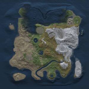 Thumbnail Rust Map: Procedural Map, Size: 3000, Seed: 333790459, 12 Monuments