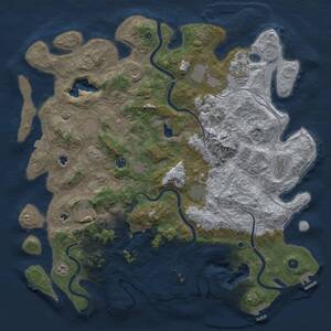 Thumbnail Rust Map: Procedural Map, Size: 5000, Seed: 2101382114, 17 Monuments
