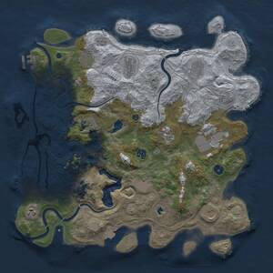 Thumbnail Rust Map: Procedural Map, Size: 4250, Seed: 1289664253, 17 Monuments