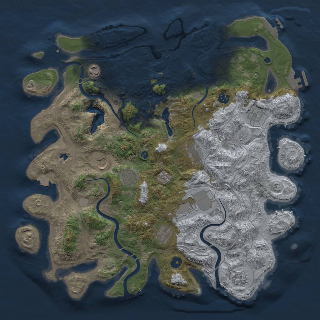 Rust Map: Procedural Map, Size: 4250, Seed: 1447703902, 16 Monuments