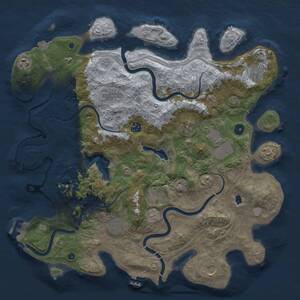 Thumbnail Rust Map: Procedural Map, Size: 4250, Seed: 888992432, 16 Monuments