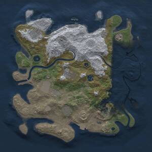 Thumbnail Rust Map: Procedural Map, Size: 3500, Seed: 559135084, 14 Monuments