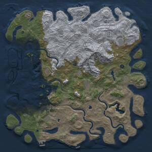 Thumbnail Rust Map: Procedural Map, Size: 5600, Seed: 959861894, 17 Monuments