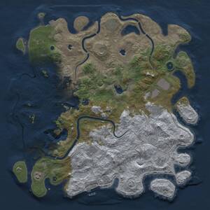 Thumbnail Rust Map: Procedural Map, Size: 4500, Seed: 1737631274, 16 Monuments