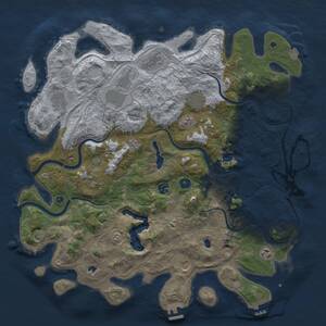 Thumbnail Rust Map: Procedural Map, Size: 4500, Seed: 147198463, 15 Monuments