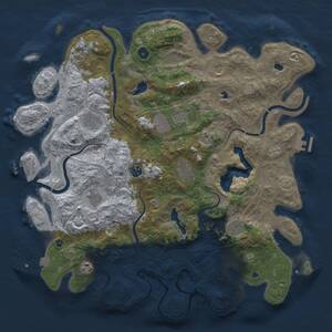 Thumbnail Rust Map: Procedural Map, Size: 4500, Seed: 1397109571, 16 Monuments