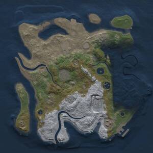 Thumbnail Rust Map: Procedural Map, Size: 3200, Seed: 114514, 13 Monuments