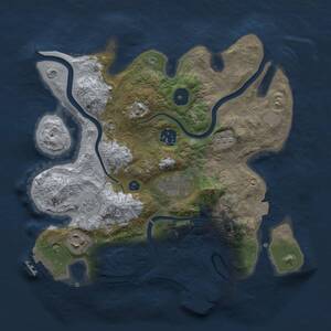 Thumbnail Rust Map: Procedural Map, Size: 3000, Seed: 1101783132, 10 Monuments