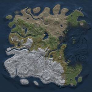 Thumbnail Rust Map: Procedural Map, Size: 4750, Seed: 7784234, 17 Monuments