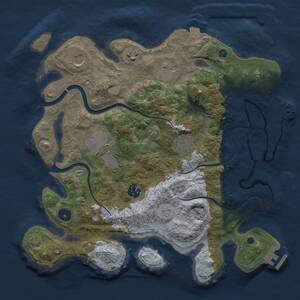 Thumbnail Rust Map: Procedural Map, Size: 3500, Seed: 1542481765, 13 Monuments